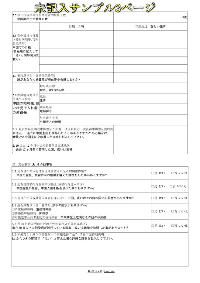申請書未記入サンプル3ページ目