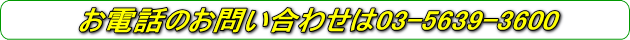 お電話でのお問い合わせは03-5639-3600